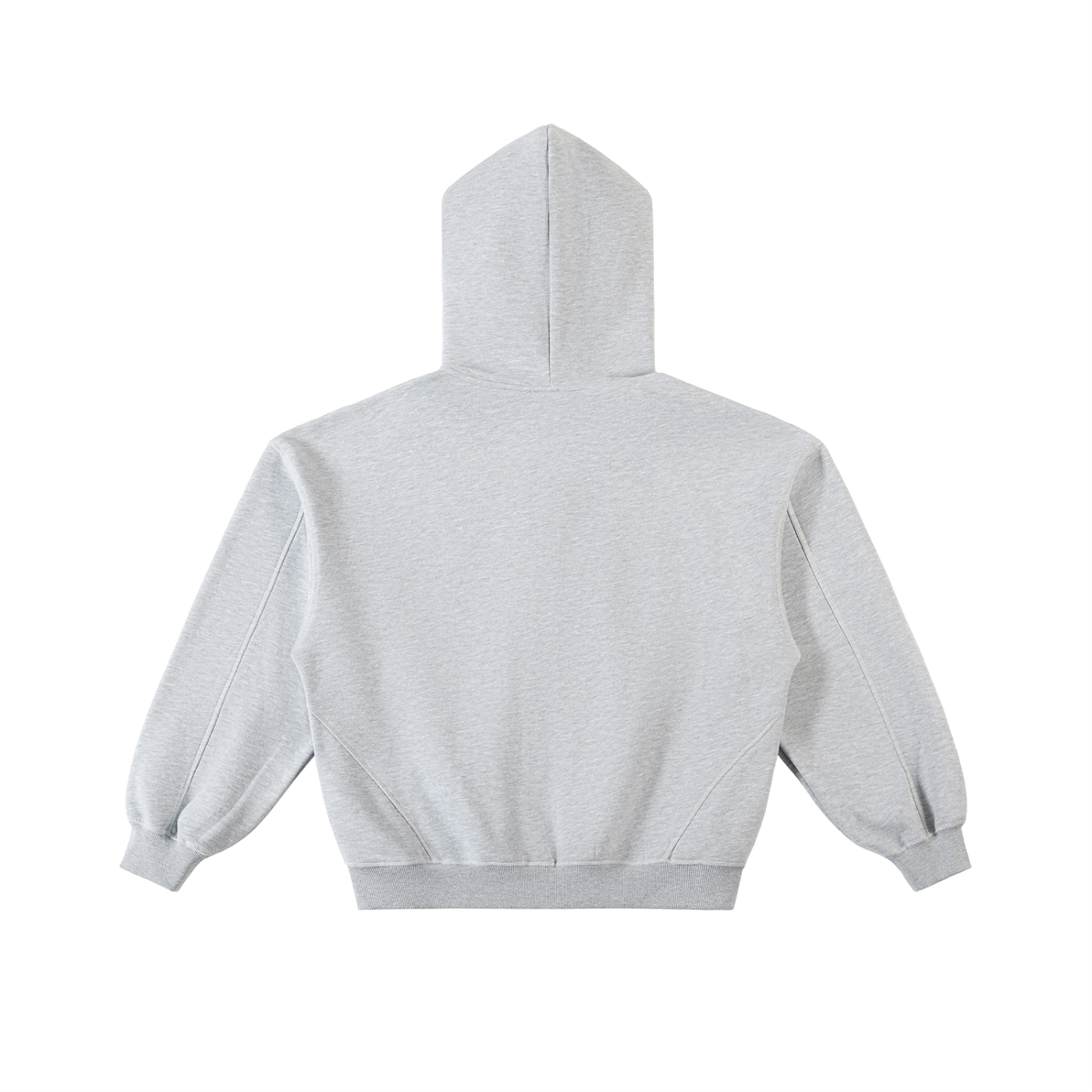 Contrast-Stitched Zip Hoodie